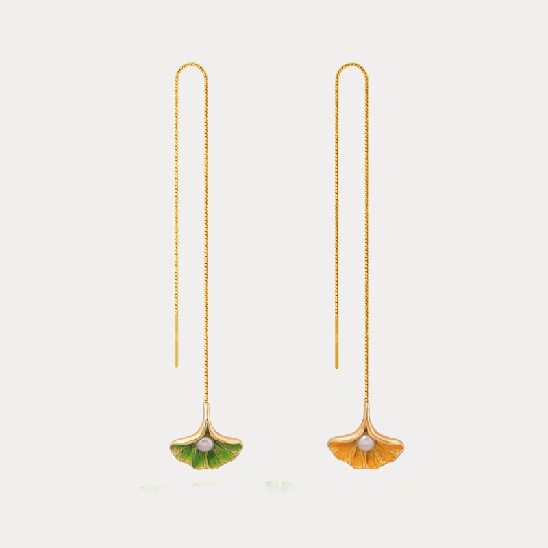 Ginkgo Leaf Earrings