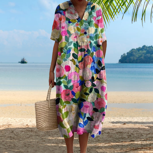 Aurelia | Elegant Tropical Blossom Dress