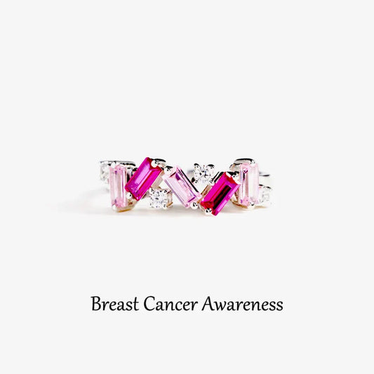 Breast Cancer Pink Diamond Ring | Buy 1, Get 1 FREE