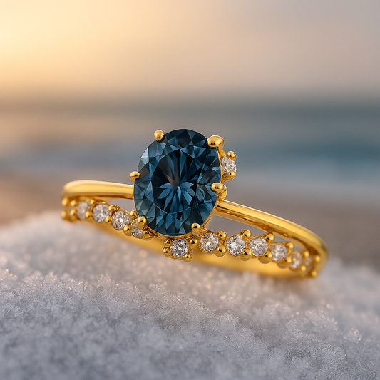 Tide Star – Radiant Blue Glow Ring