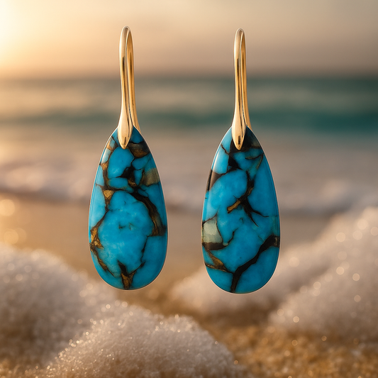 Turquoise Dreamcatcher Shine Earrings