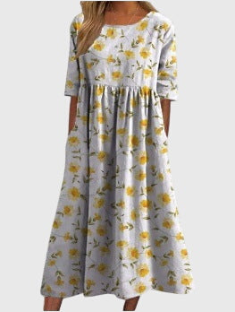 Izza | Elegant Slimming Floral Dress