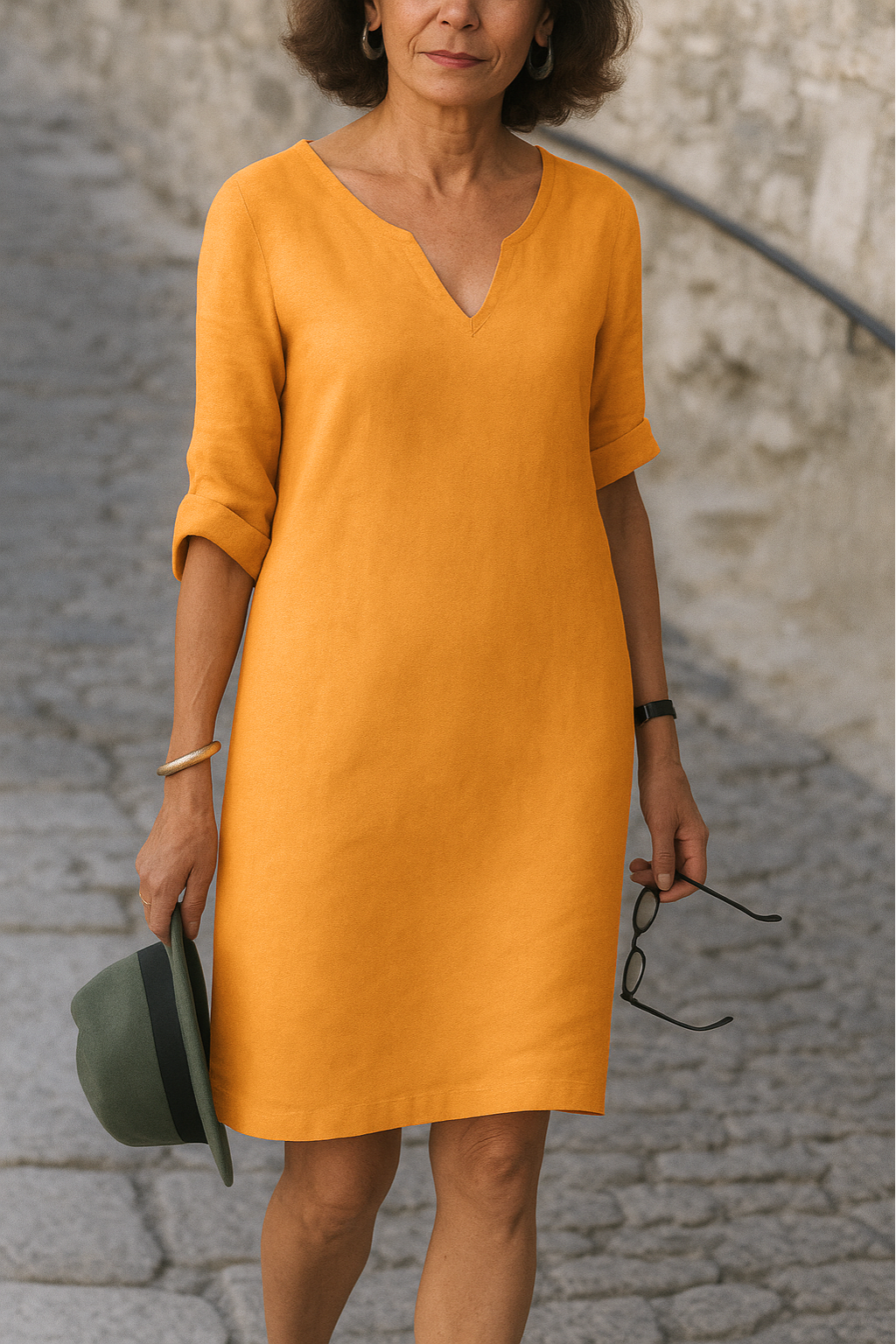 Elvy | Sleek V-Neck Dress