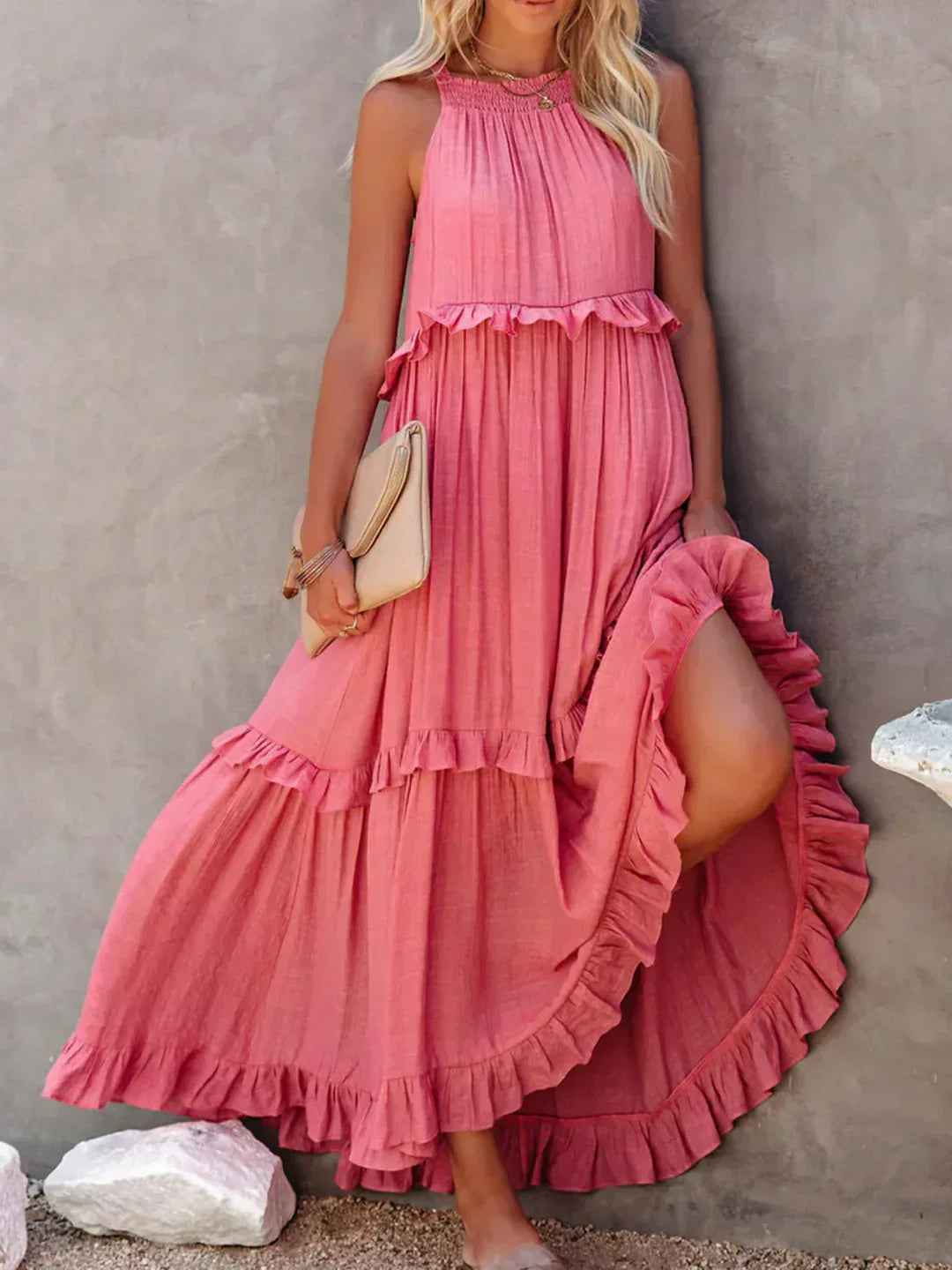 ANETA | Elegant Sleeveless Dress with Ruffles