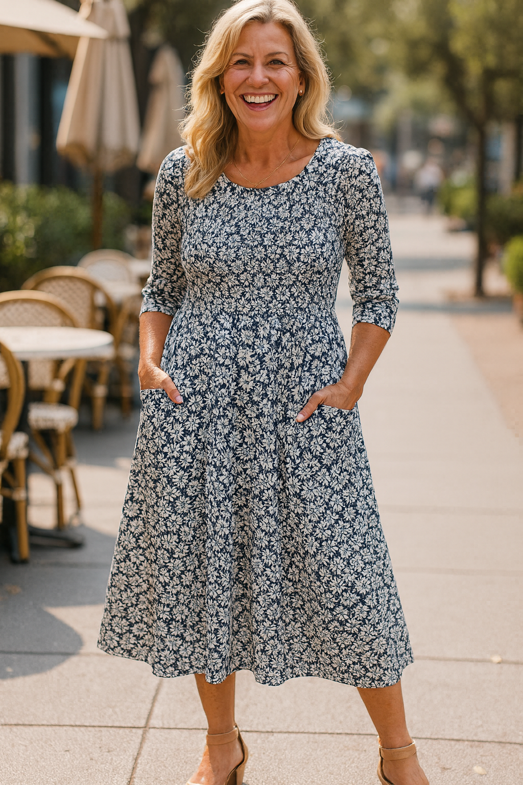 Meliora | Everyday Elegance Midi Dress – Flattering Comfort, Timeless Confidence