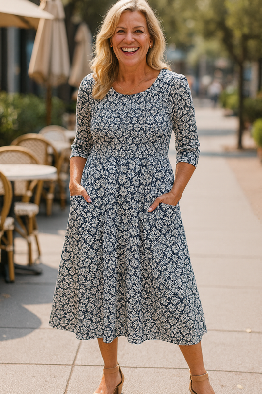 Meliora | Everyday Elegance Midi Dress – Flattering Comfort, Timeless Confidence