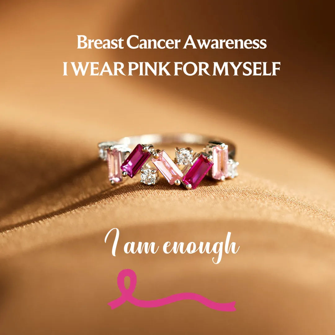 Breast Cancer Pink Diamond Ring | Buy 1, Get 1 FREE