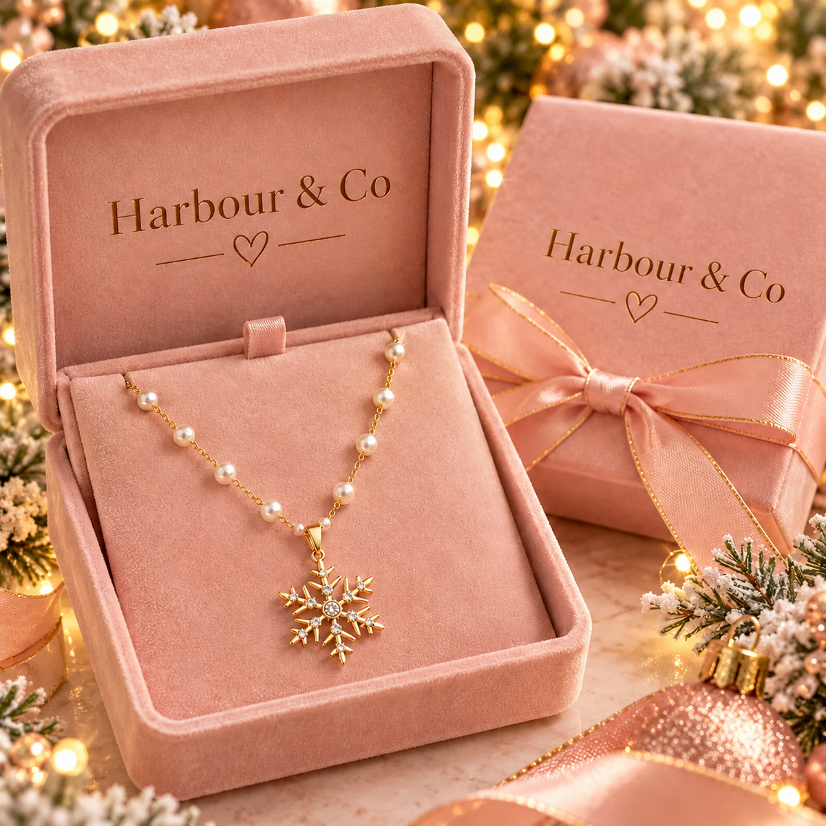 Harbour & Co™ Snowflake Pearl Necklace