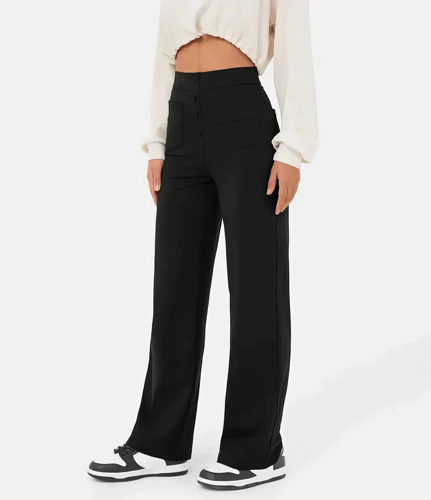 Marjorie | High-Waist Stretch & No-Pill Trouser – Timeless Confidence
