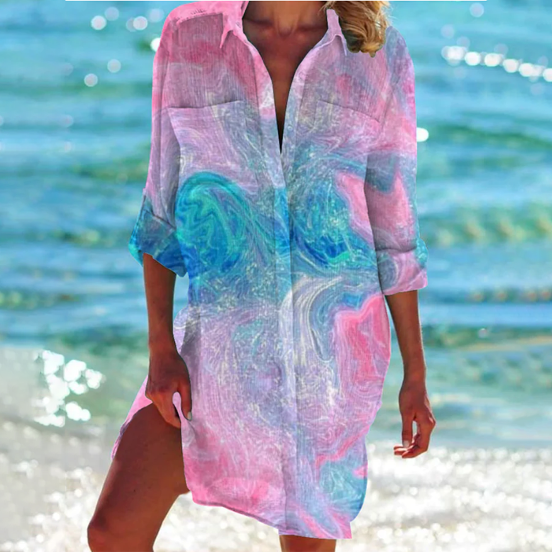 Lannie | Summer Splash Shirt Dress