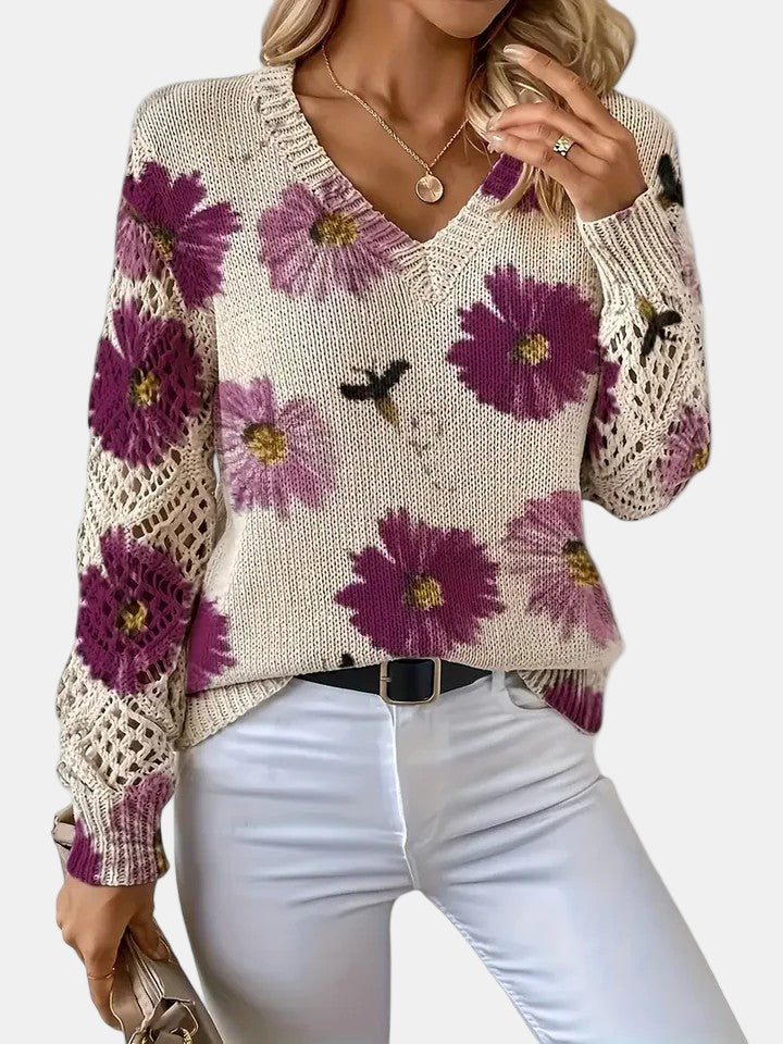 AMELIE | Elegant Floral Cardigan