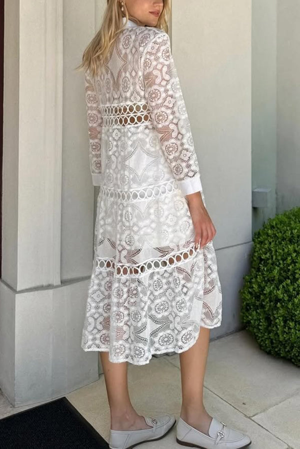 Cassia | Elegant Lace Button Shirt – Timeless Elegance, Everyday Comfort