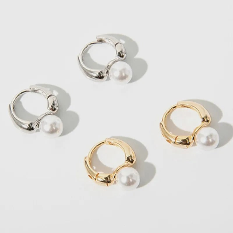 Unique Golden Pearl Earrings