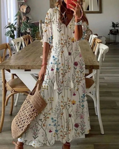Mikaela | Stylish Boho Belly-Covering Dress