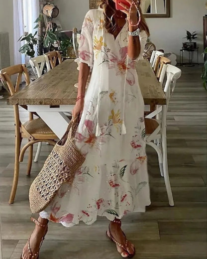Mikaela | Stylish Boho Belly-Covering Dress