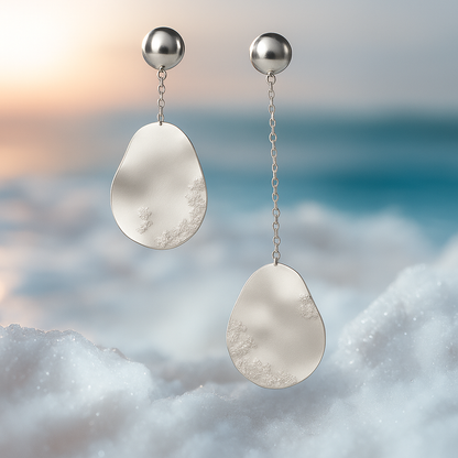 Ocean Breeze Crystal Wave Earrings