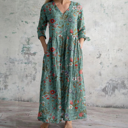 Karry | Elegant Vintage Floral Dress
