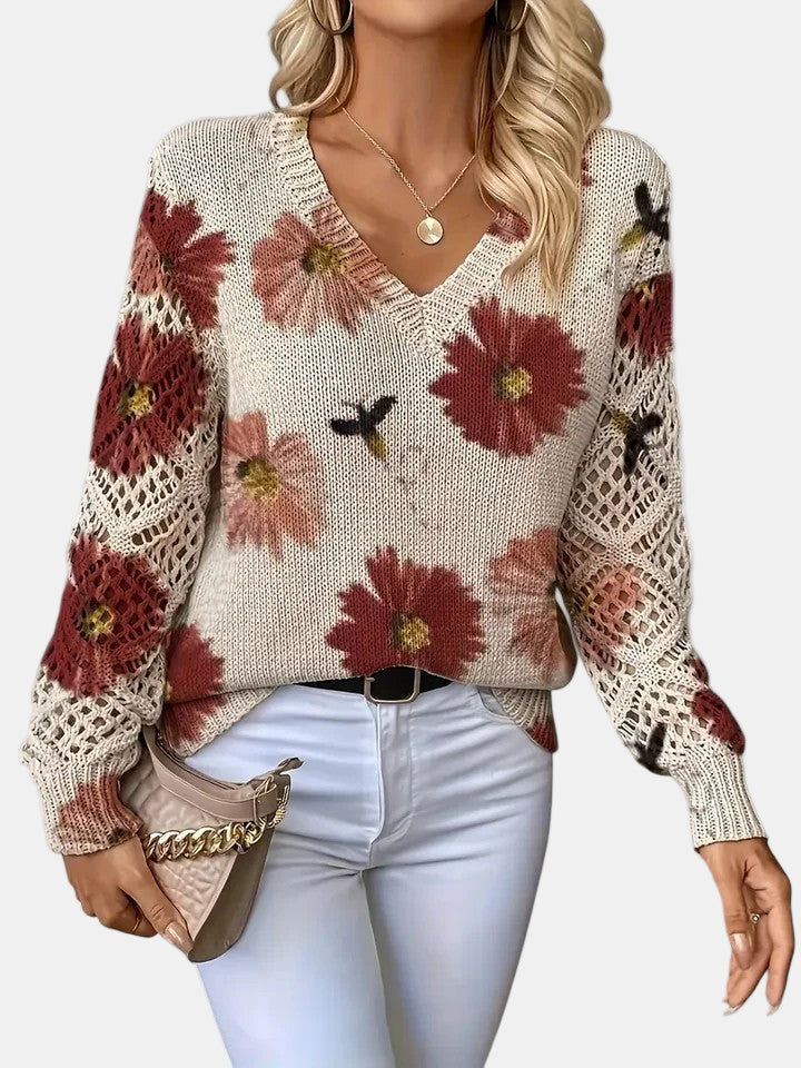 AMELIE | Elegant Floral Cardigan