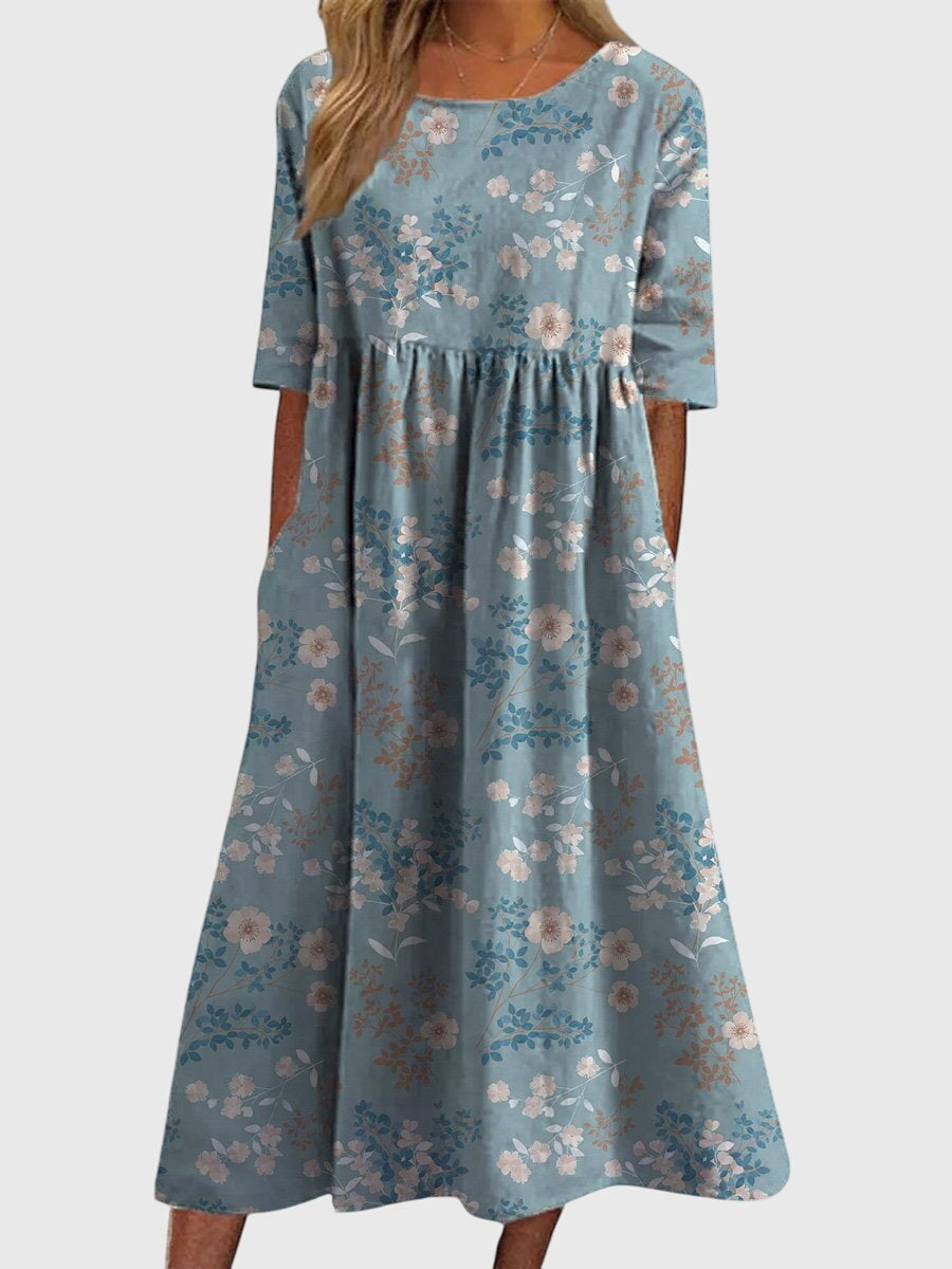 Izza | Elegant Slimming Floral Dress