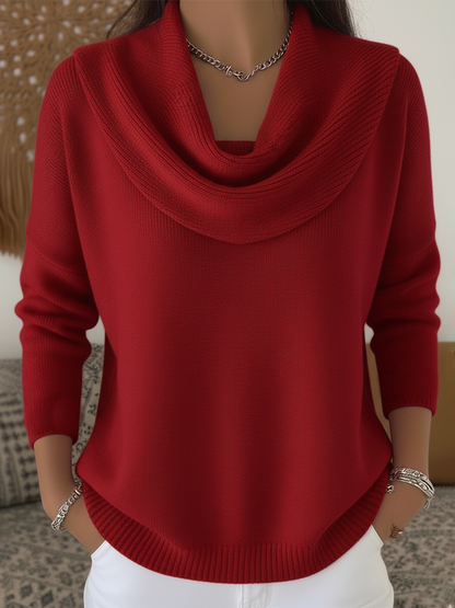 CAROLIA | Stylish Cowl Collar Sweater