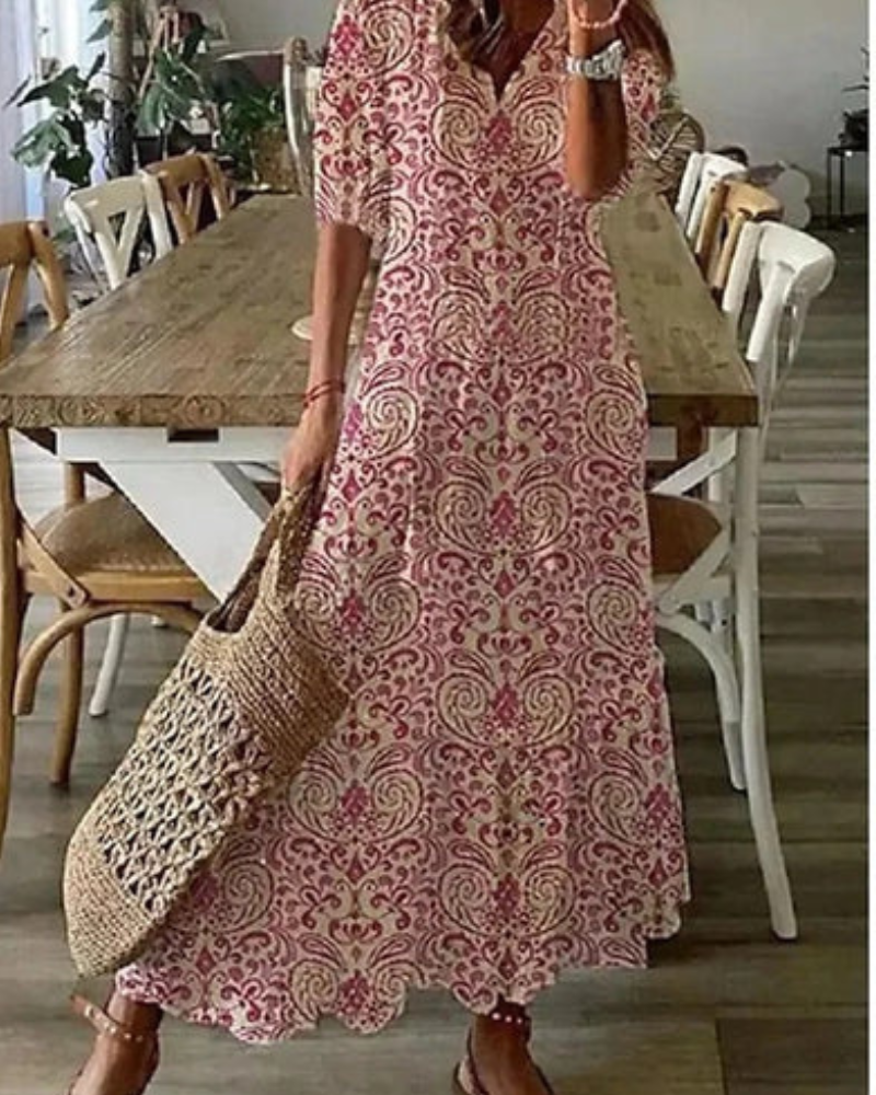 Mikaela | Stylish Boho Belly-Covering Dress