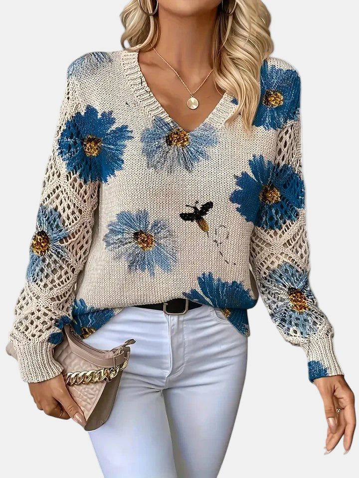 AMELIE | Elegant Floral Cardigan