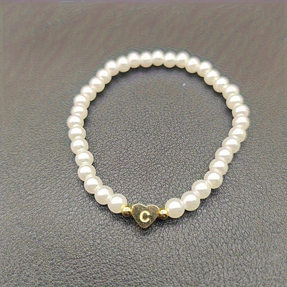 Chic A-Z Heart Initial Bracelet