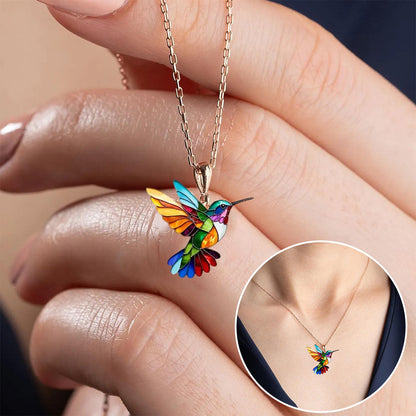 Hummingbird Glow Necklace | Breast Cancer Support & Hope |1+1 Free |