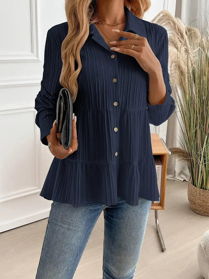 MELINDA | Stylish Long Sleeve Shirt With Buttons