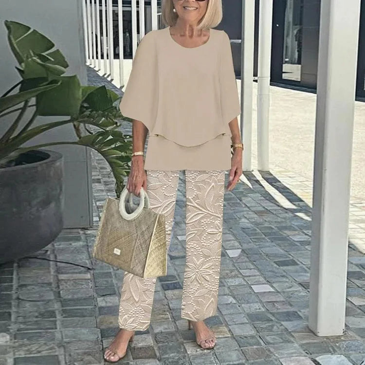 Genevieve | Stylish Trendy Print Two-Piece Set