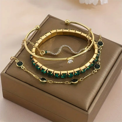 Emerald Gemstone Bracelet