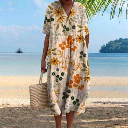 Aurelia | Elegant Tropical Blossom Dress
