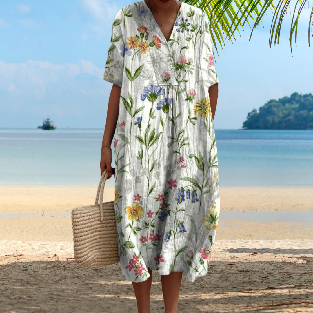 Aurelia | Elegant Tropical Blossom Dress
