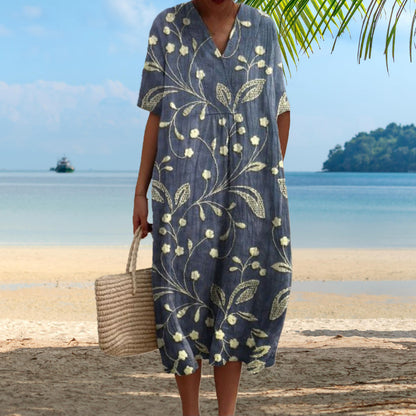 Aurelia | Elegant Tropical Blossom Dress