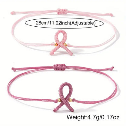 Beaded Ribbon Bracelet | Support Breast Cancer Get 1+1 Free!