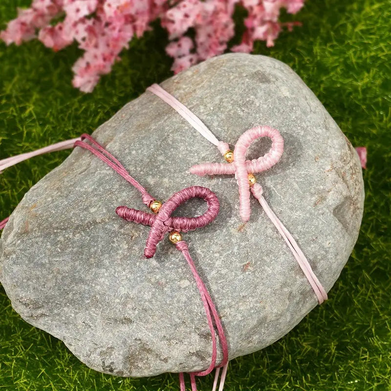 Beaded Ribbon Bracelet | Support Breast Cancer Get 1+1 Free!