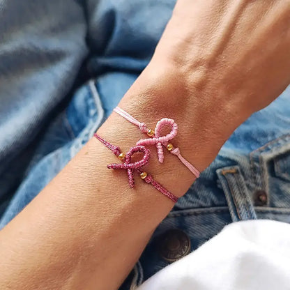 Beaded Ribbon Bracelet | Support Breast Cancer Get 1+1 Free!