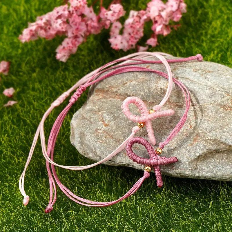 Beaded Ribbon Bracelet | Support Breast Cancer Get 1+1 Free!