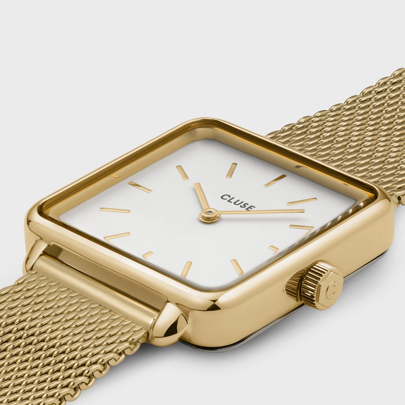 La Tétragone Watch Mesh, White, Gold Colour