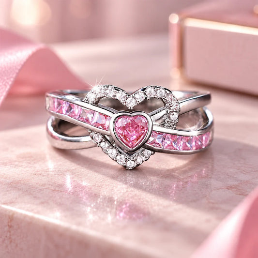 Double Love Ring | Breast Cancer Awareness