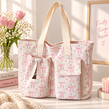 Breast Cancer Awareness Ribbon Bag