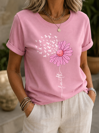 Casual Pink Awareness Tshirt