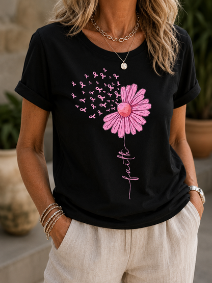 Casual Pink Awareness Tshirt