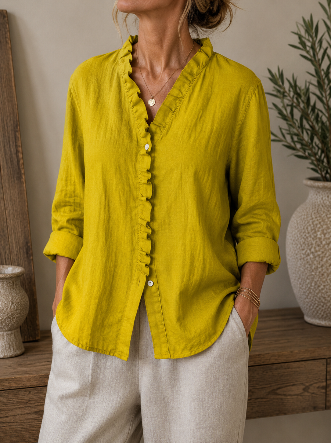 Wear Pink | Eline Yellow Blouse
