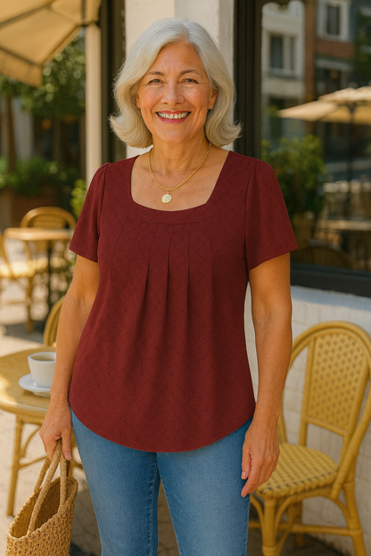 Colleen Luxe | Pleated Comfort Top – Everyday Confidence