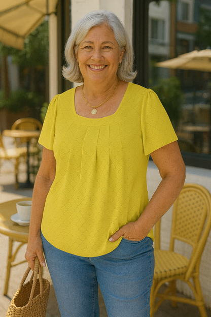 Colleen Luxe | Pleated Comfort Top – Everyday Confidence