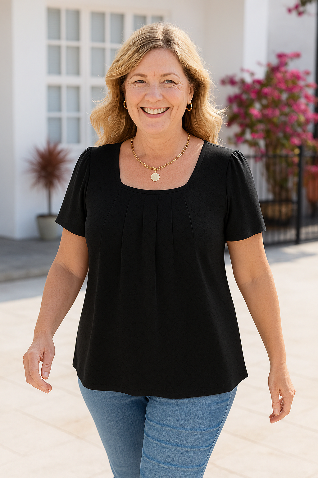 Colleen Luxe | Pleated Comfort Top – Everyday Confidence