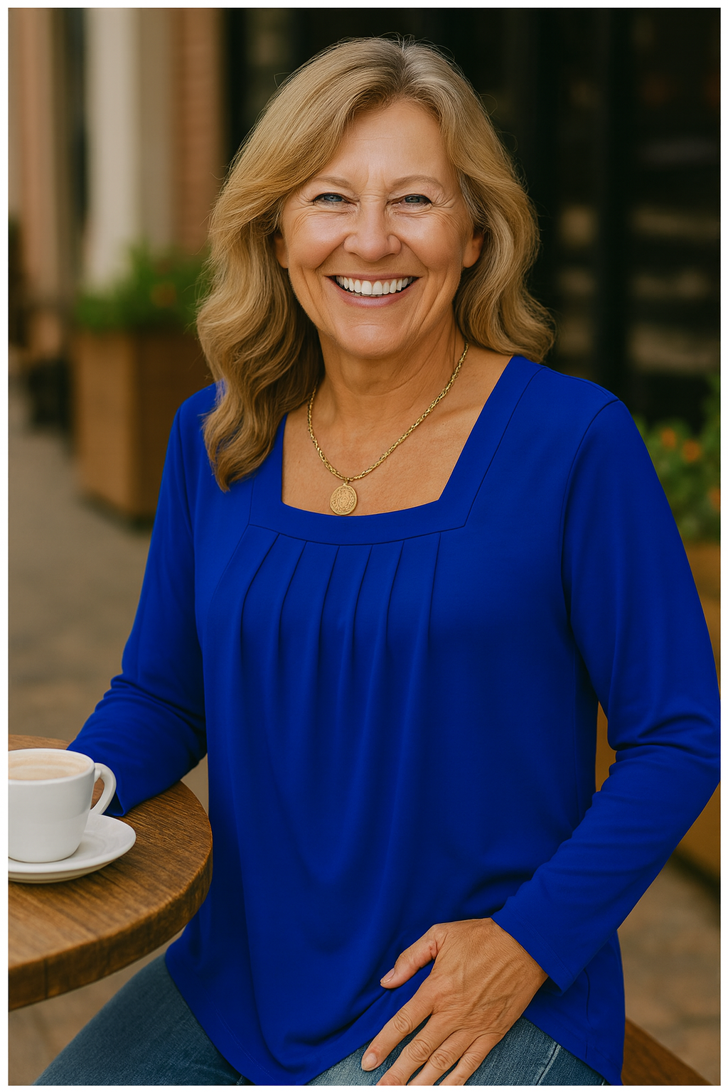 Colleen | Pleated Comfort Top – Long Sleeve Edition. Everyday confidence.