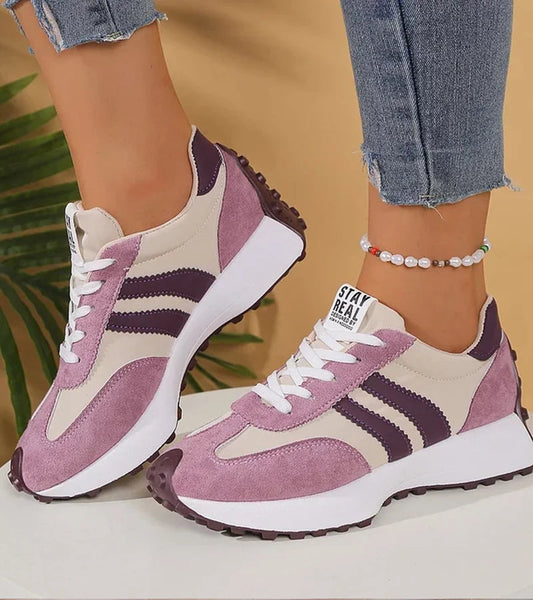 Ava – Stylish Retro Lace-Up Sneakers for Ultimate Comfort