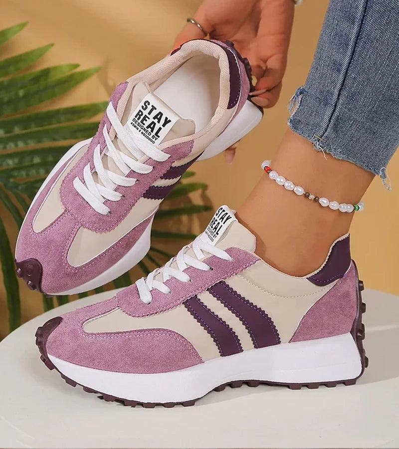 Ava – Stylish Retro Lace-Up Sneakers for Ultimate Comfort